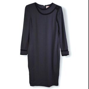 Carolina Herrera Dress 6 Womens Vintage 80's Saks Fifth Avenue 100% Wool Midi